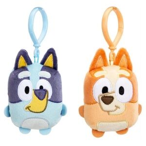 🆕Disney Bluey & Bingo 4.75 Inch Mini Plush Toys With Bag Backpack Belt Loop Clip